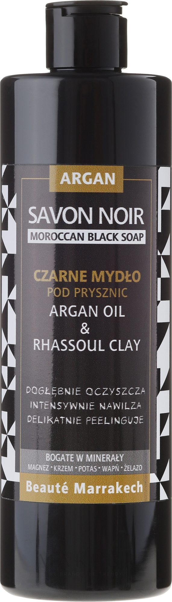 Schwarze Duschseife mit Arganöl und Rhassoul-Tonerde - Beaute Marrakech Shower Black Soap Argan Oil & Rhassoul Clay — Bild 400 ml