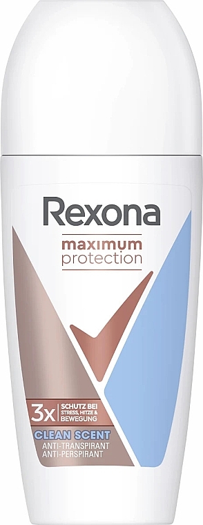 Deo Roll-on Antitranspirant - Rexona Antitranspirant Deo Roll-On Maximum Protection Clean Scent — Bild N1