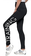 Damen-Leggings mit hoher Taille Training schwarz - Moraj — Bild N2