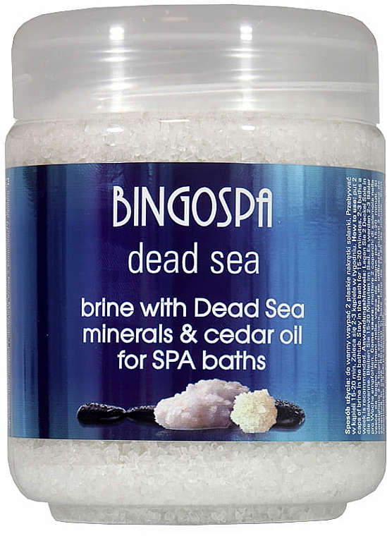 Badesalz mit Mineralien aus dem Toten Meer mit Zedernöl - BingoSpa Brine With Dead Sea Minerals For SPA Baths With Cedar And Baobab Seed Oil — Bild N1