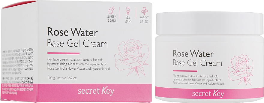 Pflegende Gel-Creme für das Gesicht auf Rosenwasserbasis - Secret Key Rose Water Base Gel Cream