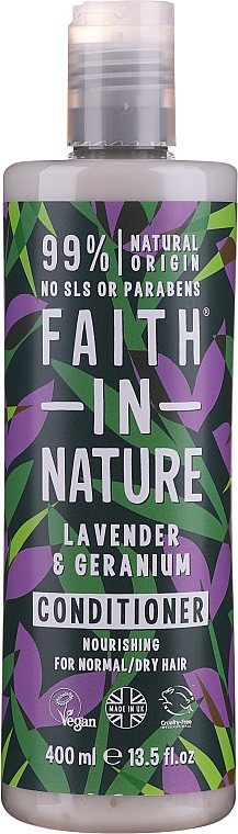 Conditioner für normales und trockenes Haar mit Lavendel und Geranie - Faith in Nature Lavender & Geranium Conditioner — Bild N1