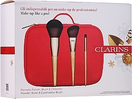 Düfte, Parfümerie und Kosmetik Make-up Pinselset 3-tlg. - Clarins (Pinsel 3 St. + Kosmetiktasche)