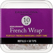 Nageltips French Wrap - Dashing Diva French Wrap White 50 Tips Size 10 — Bild N1