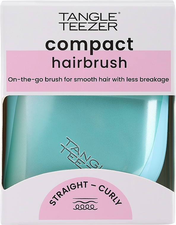 Haarbürste - Tangle Teezer Compact Styler Frosted Teal Chrome  — Bild N2