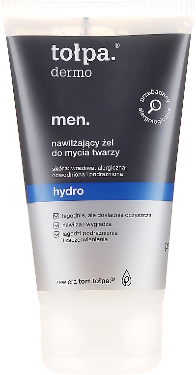 Feuchtigkeitsspendendes Gesichtsreinigungsgel für Männer - Tolpa Dermo Men Hydro Moisturising Gel Wash — Bild N1