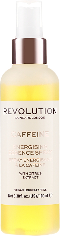 Erfrischendes Gesichtsspray mit Koffein und Zitronenöl - Makeup Revolution Caffeine Energising Essence Spray