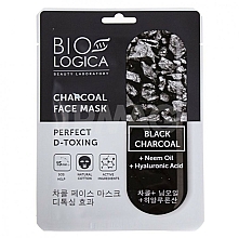 Düfte, Parfümerie und Kosmetik Detox-Tuchmaske für das Gesicht mit Aktivkohle - Biologica Charcoal