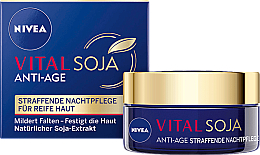 Düfte, Parfümerie und Kosmetik Straffende Anti-Falten Nachtcreme mit Bio Soja-Extrakt - NIVEA Visage Vital Soja Anti-Age
