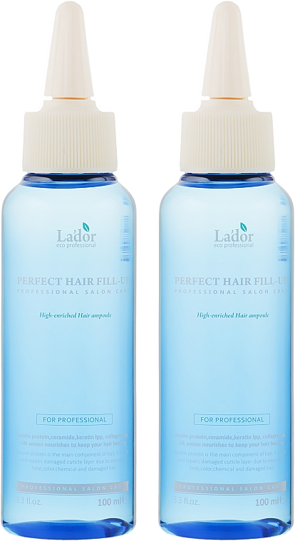 Haarpflegeset - La'dor Perfect Hair Fill-Up Duo Set (Haarampulle 2x100ml) — Bild N2