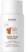 Düfte, Parfümerie und Kosmetik Sonnenschutzfluid für Kinder SPF 50 mit Panthenol und Präbiotika  - Babe Laboratorios Pediatric 