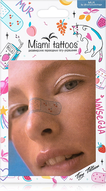 Bunte übertragbare Tattoos - Miami Tattoos Mur — Bild N1