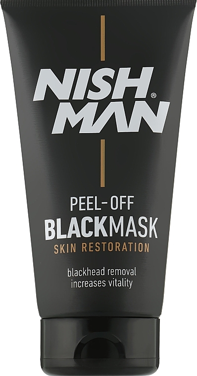Tiefenreinigende Peel-Off Gesichtsmaske für Männer gegen Mitesser - Nishman Peel-Off Black Mask — Bild N1