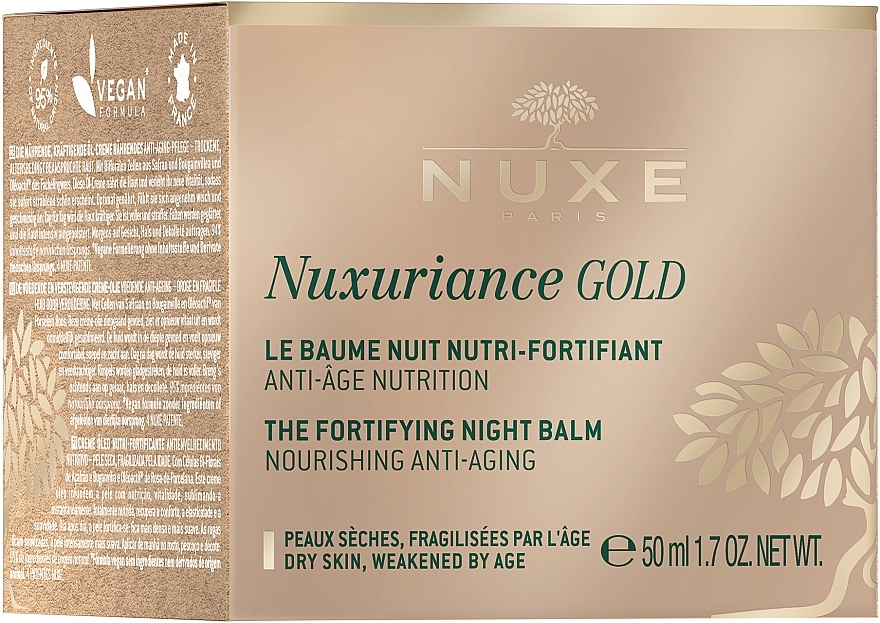 Nährender, kräftigender Gesichtsbalsam für die Nacht - Nuxe Nuxuriance Gold Nutri-Fortifying Night Balm — Bild N2