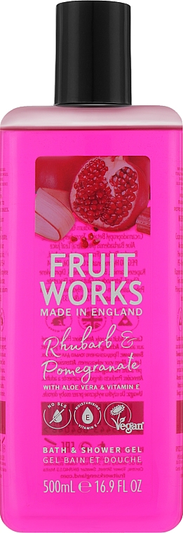 Bade- und Duschgel mit Rhabarber und Granatapfel - Grace Cole Fruit Works Rhubarb & Pomegranate — Bild N1