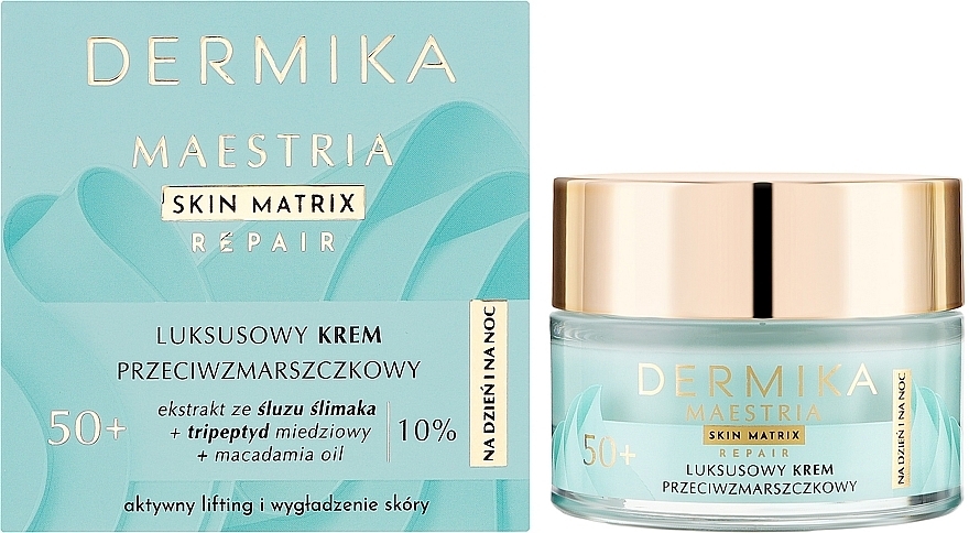 Luxuriöse Anti-Falten-Creme für Tag und Nacht für reife Haut 50+ - Dermika Maestria Skin Matrix — Bild N2