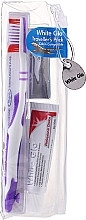 Düfte, Parfümerie und Kosmetik Mundpflegeset zum Reisen violett - White Glo Travel Pack (Zahnpaste 24g + Zahnbürste 1 St. + Zahnstocher 8 St.)