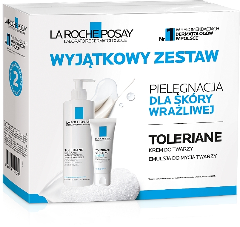 Gesichtspflegeset - La Roche-Posay Toleriane (Creme-Gel/400 ml + Creme/40 ml) — Bild N1