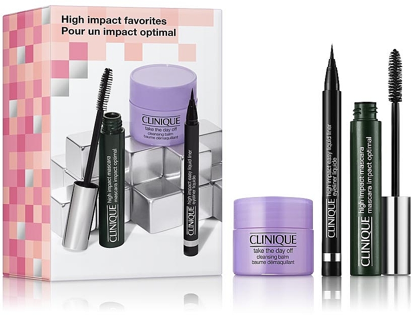 Make-up Set - Clinique High Impact Favorites Set (mascara/7ml + eye/liner/0.34g + balm/15ml) — Bild N1