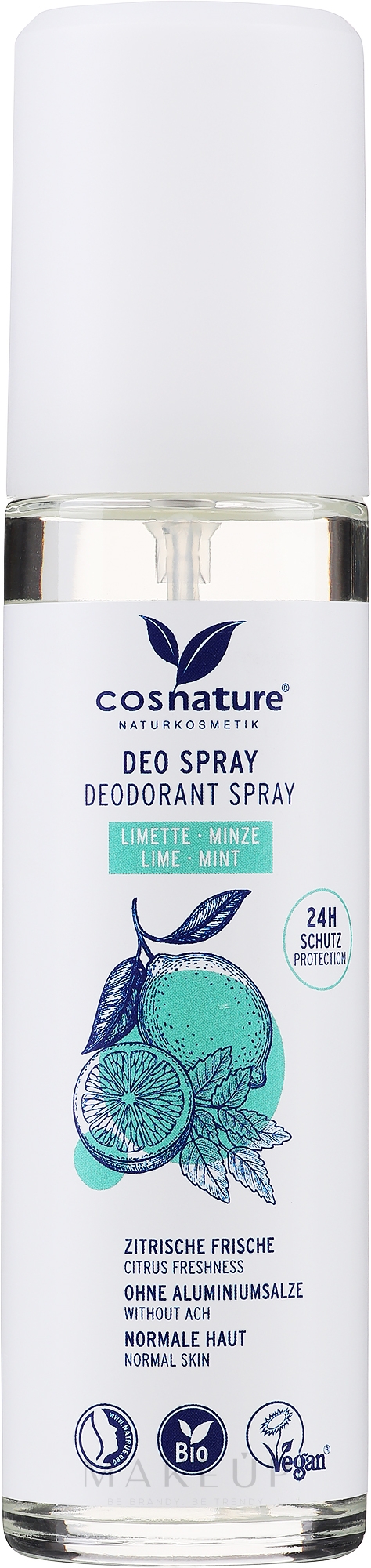 Deospray mit Limette und Minze - Cosnature — Bild 75 ml