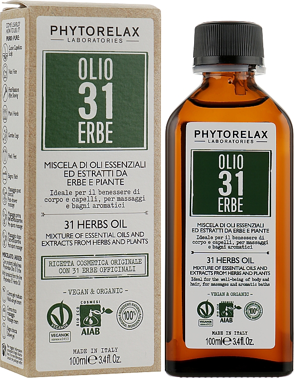 Mischung aus ätherischen Ölen und Extrakten - Phytorelax Laboratories 31 Herbs Oil — Bild N2