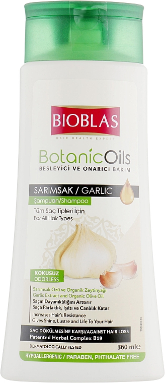 Shampoo mit Knoblauchextrakt für alle Haartypen - Bioblas Botanic Oils Garlic Shampoo — Bild N1