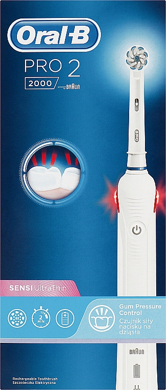 Elektrische Zahnbürste - Oral-B Pro 2 Sensi Ultra Thin White — Bild N1