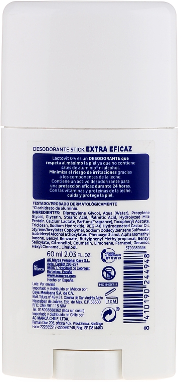 Deostick - Lactovit Original Stick Deodorant — Bild N2