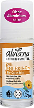 Düfte, Parfümerie und Kosmetik Deo Roll-on mit Ringelblume - Alviana Naturkosmetik Organic Calendula 24h Deodorant Roll-On