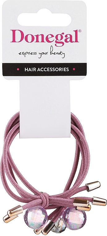 Haargummis FA-5697+2 rosa mit Steinen - Donegal — Bild N1
