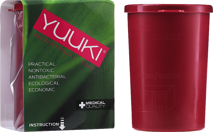 Menstruationstassen-Desinfektionsbehälter Burgund - Yuuki Menstrual Cup — Bild N1