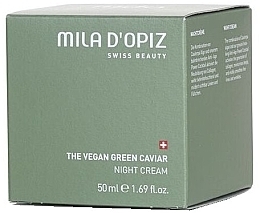 Düfte, Parfümerie und Kosmetik Gesichtscreme für die Nacht - Mila D’Opiz The Vegan Green Caviar Night Cream