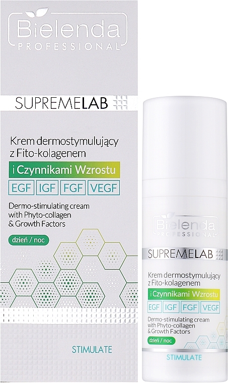 Dermostimulierende Gesichtscreme mit Phyto-Kollagen und Wachstumsfaktoren - Bielenda Professional SupremeLab Dermo-Stimulating Cream With Phyto-Collagen & Growth Factors — Bild N2