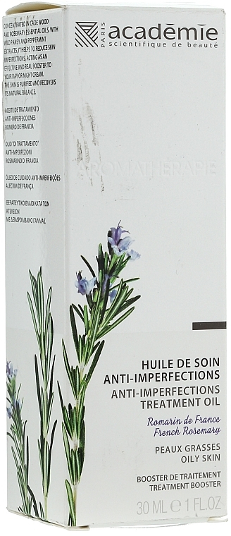 Gesichtspflegeöl gegen Unvollkommenheiten für fettige Haut mit französischem Rosmarin - Academie Huile de soin anti-imperfections — Foto N3