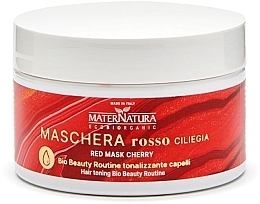 Tönungsmaske für rote Haartöne - MaterNatura Red Mask Cherry — Bild N1