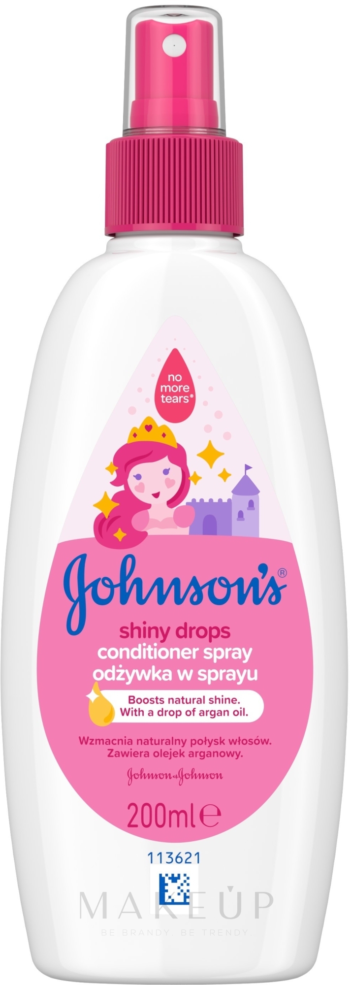 Conditioner in Sprayform für mehr Glanz mit Arganöl für Kinder ohne Ausspülen - Johnson’s Baby — Bild 200 ml
