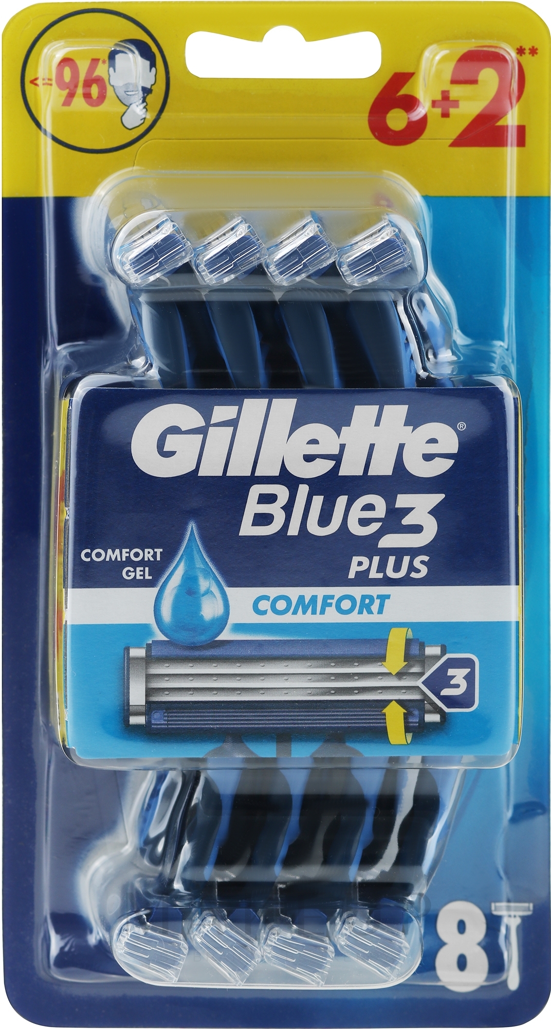 Einwegrasierer Set 6+2 St. - Gillette Blue 3 Comfort — Bild 8 St.
