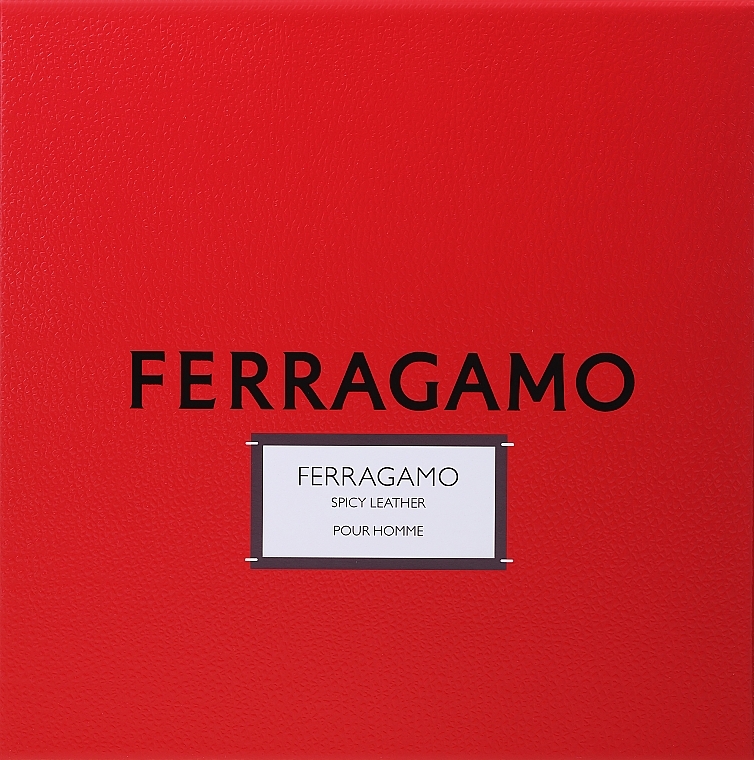 Salvatore Ferragamo Spicy Leather  - Duftset (Eau de Parfum 100ml + Eau de Parfum Mini 10ml + Shampoo-Duschgel 100ml) — Bild N1
