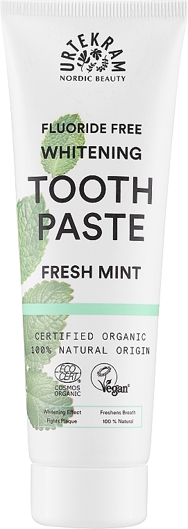Bio-Zahnpasta mit frischer Minze - Urtekram Sensitive Fresh Mint Organic Toothpaste — Bild N1