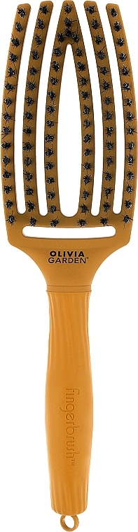 Haarbürste - Olivia Garden Finger Brush Combo Yellow Sunshine — Bild N1