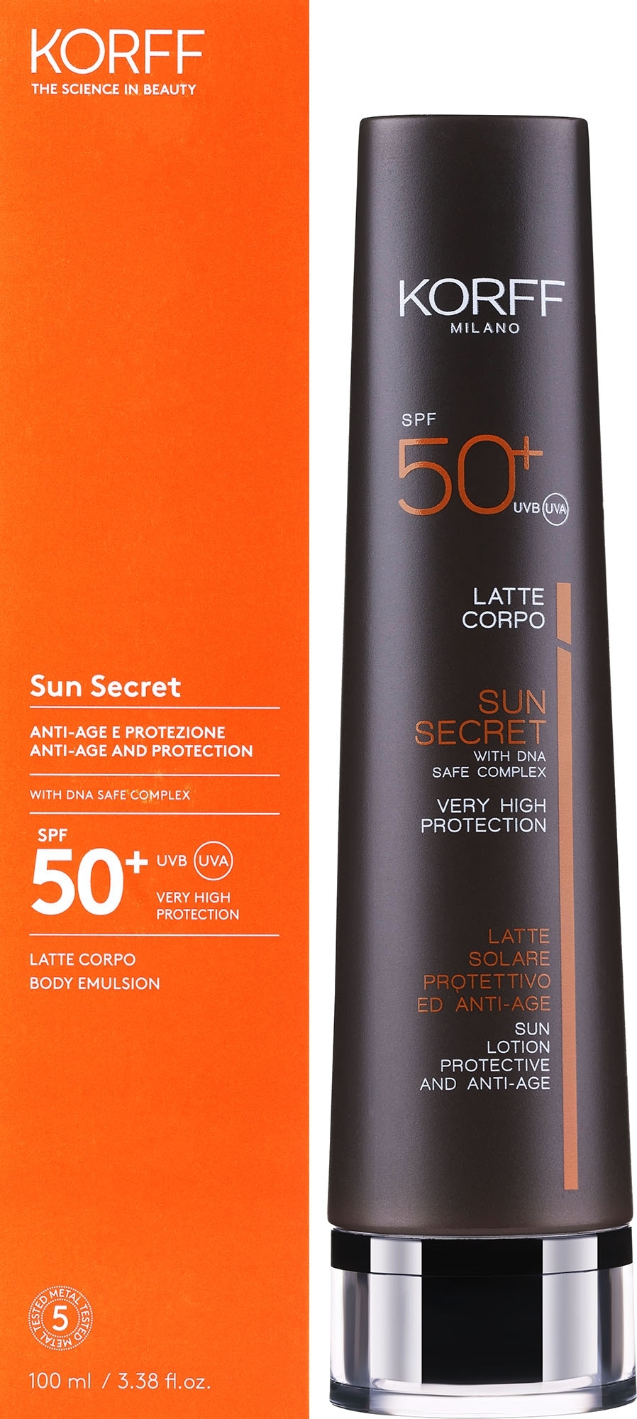 Schutz- und Anti-Aging-Sonnenlotion mit SPF 50  - Korff Latte Solare Protettivo Anti-Age Corpo SPF 50 — Bild 100 ml