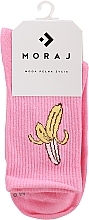 Düfte, Parfümerie und Kosmetik Lange Damensocken Ein Paar rosa mit Banane - Moraj