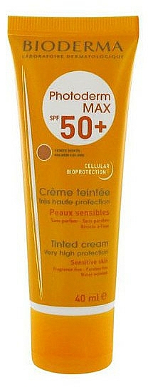 Getönte Sonnenschutzcreme für empfindliche Haut SPF 50+ - Bioderma Photoderm Max SPF 50+ Tinted Cream Golden Color — Bild N2