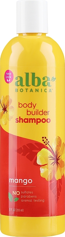 Haarshampoo mit tropischen Extrakten für mehr Volumen - Alba Botanica Natural Hawaiian Shampoo Body Builder Mango