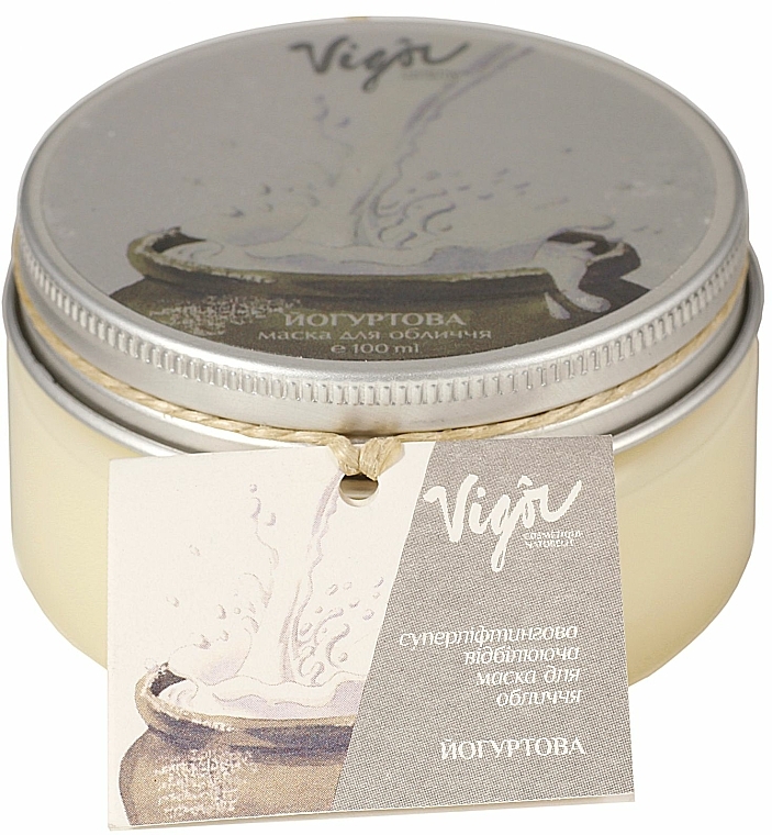 Aufhellende Liftingcreme für Gesicht, Hals und Dekolleté mit Yogurt - Vigor Cosmetique Naturelle — Bild N1