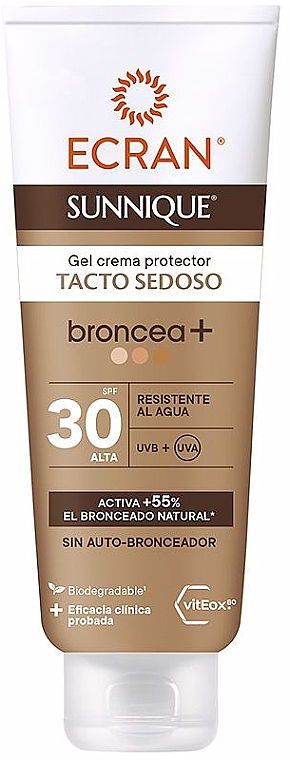 Sonnenschutz-Gel - Ecran Sunnique Broncea Gel Cream SPF30 — Bild N1