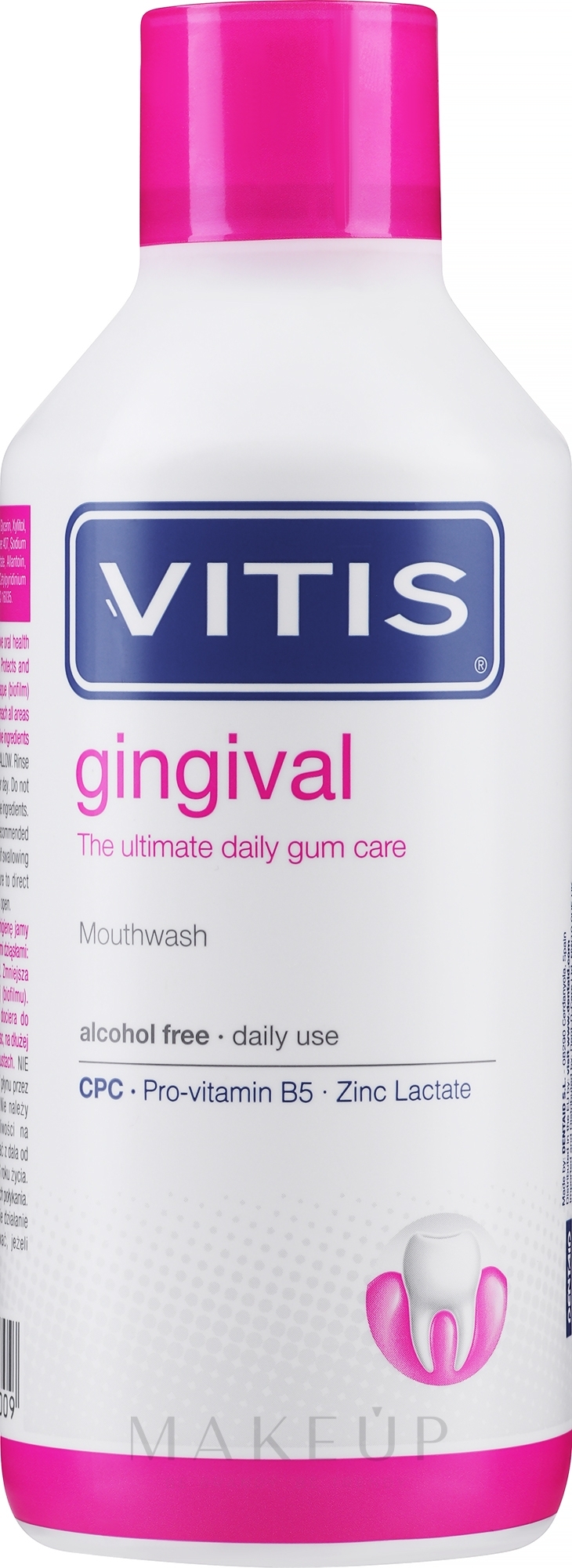 Mundwasser für gesundes Zahnfleisch und Zahnbelag - Dentaid Vitis Gingival — Bild 500 ml