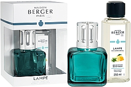 Düfte, Parfümerie und Kosmetik Maison Berger Ice Cube Green Lamp Gift Set - Duftset (Aromalampe 1St. + Refill Zest Of Verbena 250ml)