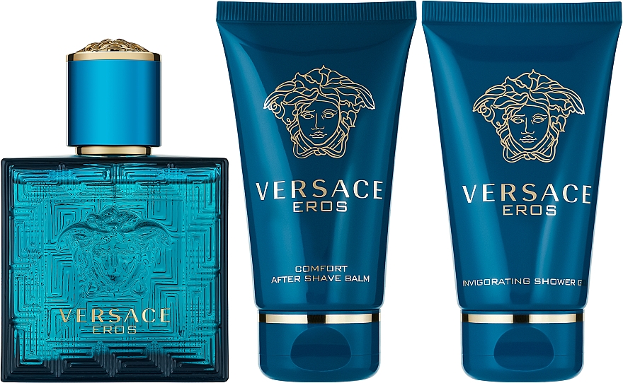 Versace Eros - Duftset (Eau de Toilette 50ml + Duschgel 50ml + After Shave Balsam 50ml) — Bild N2