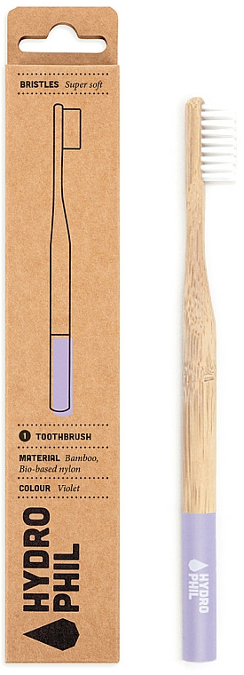 Bambuszahnbürste weich violett - Hydrophil Bambus Toothbrush Super Soft Purple — Bild N1